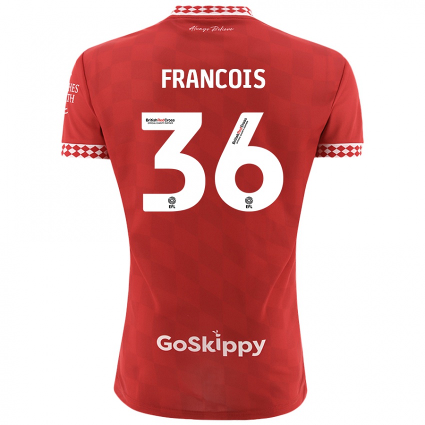 Gyermek Marlee Francois #36 Piros Hazai Jersey 2024/25 Mez Póló Ing