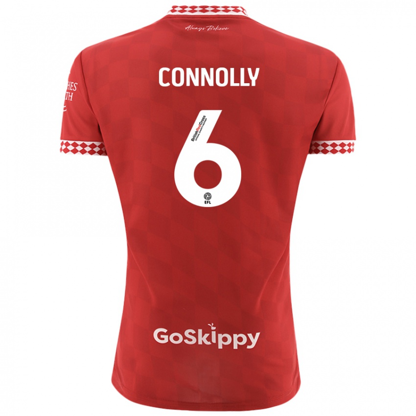 Gyermek Megan Connolly #6 Piros Hazai Jersey 2024/25 Mez Póló Ing