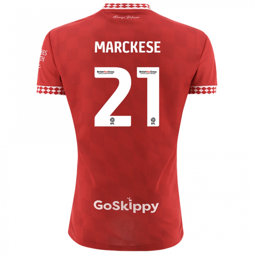 Gyermek Kaylan Marckese #21 Piros Hazai Jersey 2024/25 Mez Póló Ing