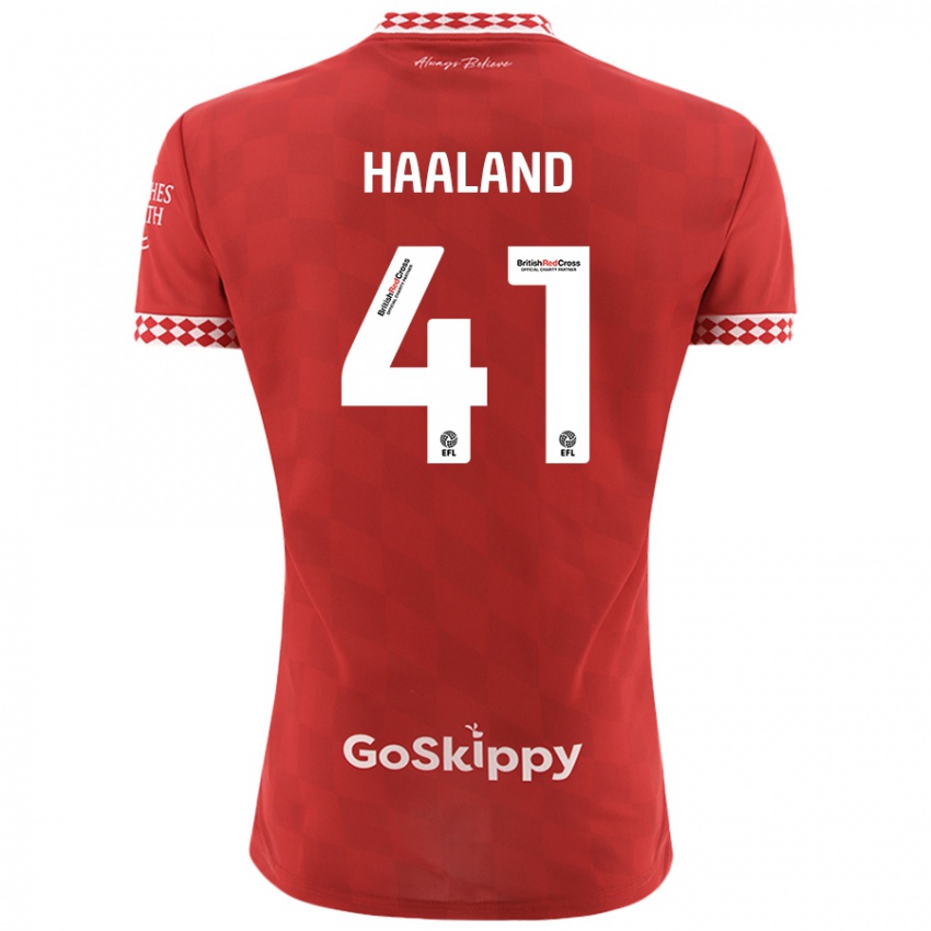 Gyermek Benedicte Haaland #41 Piros Hazai Jersey 2024/25 Mez Póló Ing