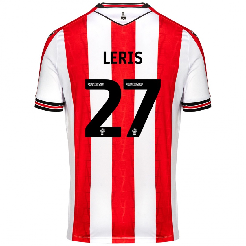 Gyermek Mehdi Léris #27 Piros Fehér Hazai Jersey 2024/25 Mez Póló Ing