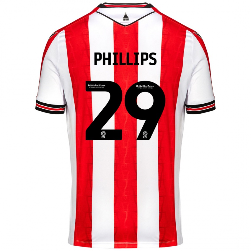 Gyermek D'margio Wright-Phillips #29 Piros Fehér Hazai Jersey 2024/25 Mez Póló Ing