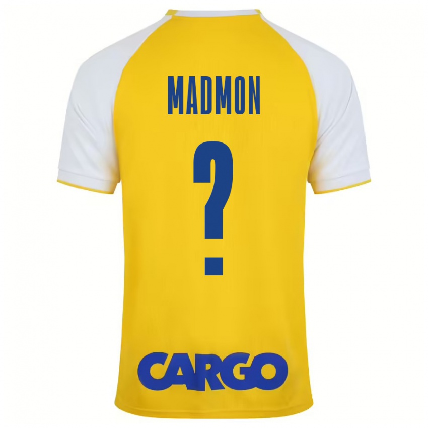 Gyermek Elad Madmon #0 Sárga Fehér Hazai Jersey 2024/25 Mez Póló Ing