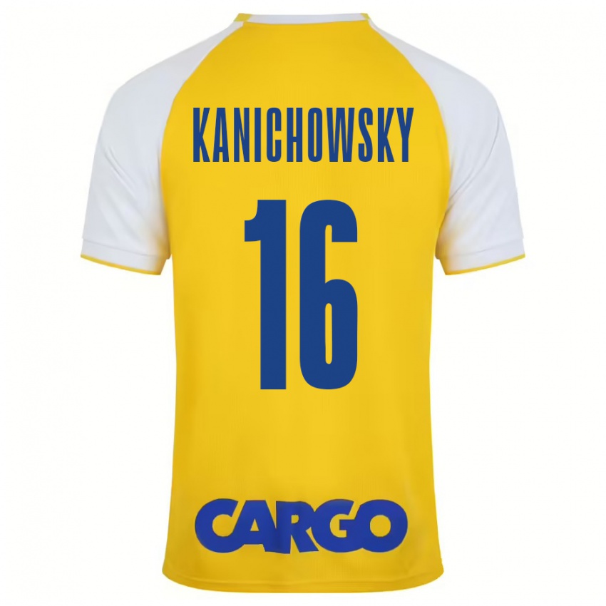 Gyermek Gabi Kanichowsky #16 Sárga Fehér Hazai Jersey 2024/25 Mez Póló Ing