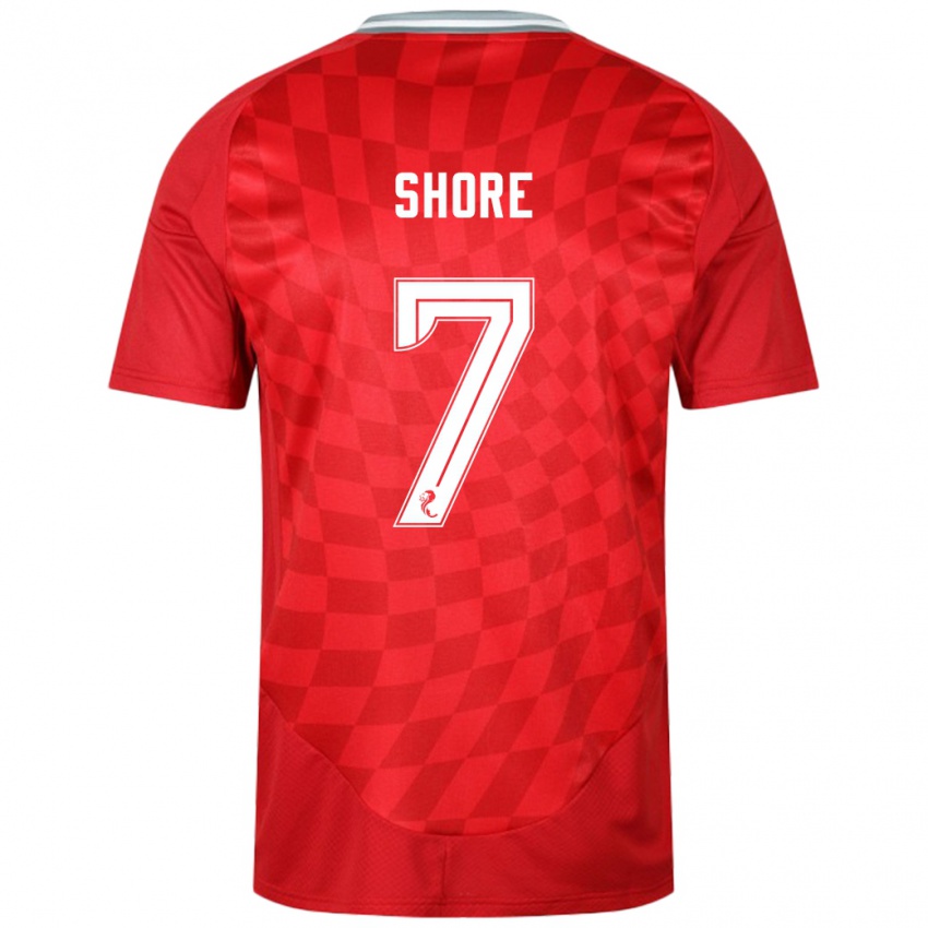 Gyermek Eilidh Shore #7 Piros Hazai Jersey 2024/25 Mez Póló Ing