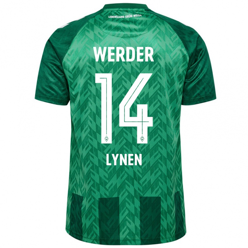 Gyermek Senne Lynen #14 Zöld Hazai Jersey 2024/25 Mez Póló Ing