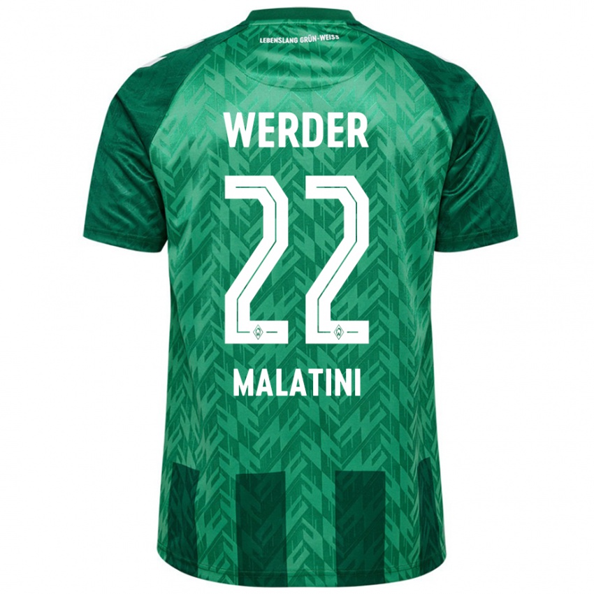 Gyermek Julián Malatini #22 Zöld Hazai Jersey 2024/25 Mez Póló Ing