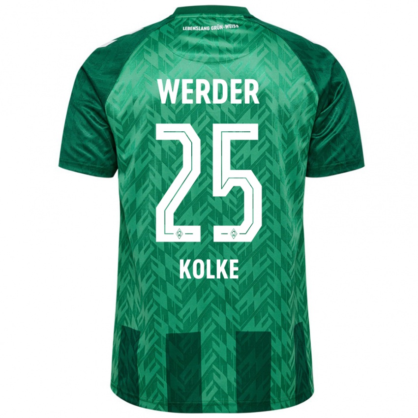 Gyermek Markus Kolke #25 Zöld Hazai Jersey 2024/25 Mez Póló Ing