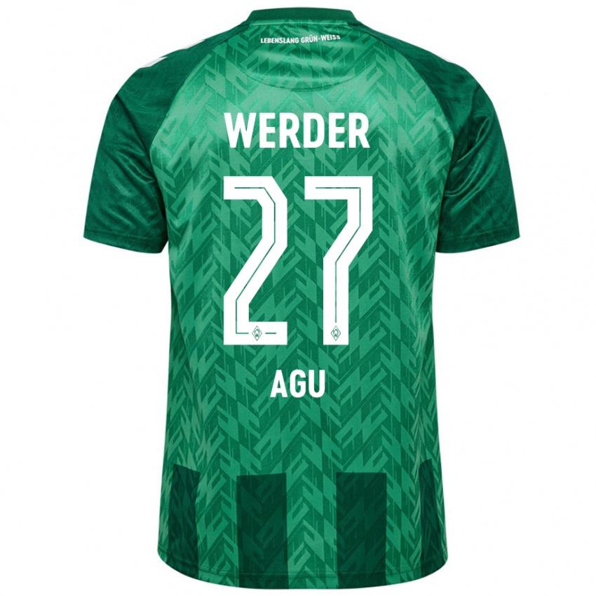 Gyermek Felix Agu #27 Zöld Hazai Jersey 2024/25 Mez Póló Ing