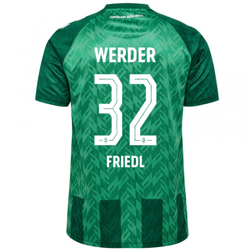 Gyermek Marco Friedl #32 Zöld Hazai Jersey 2024/25 Mez Póló Ing