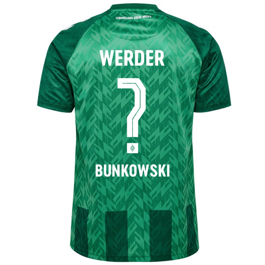 Gyermek Paul Bunkowski #0 Zöld Hazai Jersey 2024/25 Mez Póló Ing