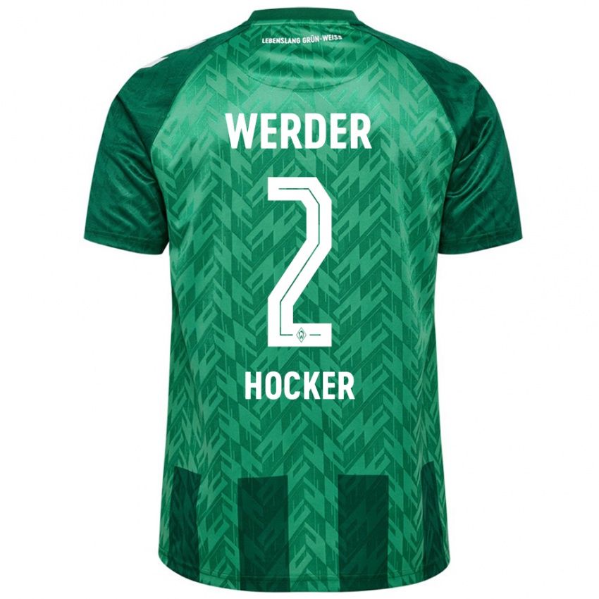 Gyermek Luca Höcker #2 Zöld Hazai Jersey 2024/25 Mez Póló Ing