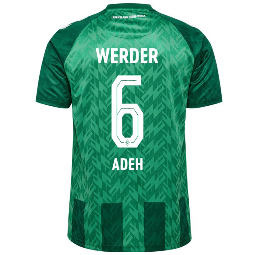 Gyermek Wesley Adeh #6 Zöld Hazai Jersey 2024/25 Mez Póló Ing