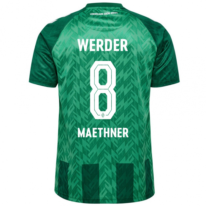 Gyermek Finn Maethner #8 Zöld Hazai Jersey 2024/25 Mez Póló Ing