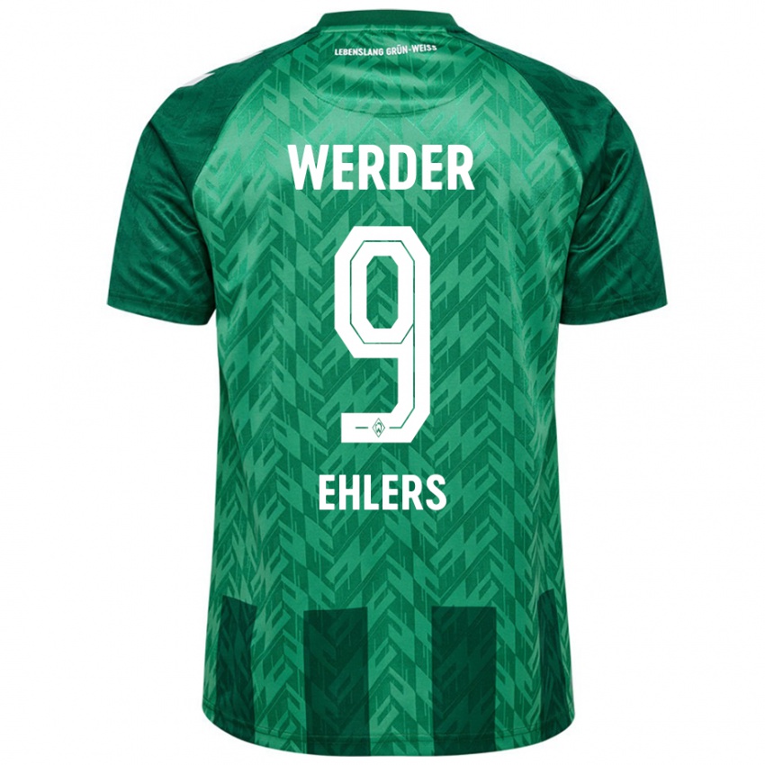 Gyermek Jannic Ehlers #9 Zöld Hazai Jersey 2024/25 Mez Póló Ing