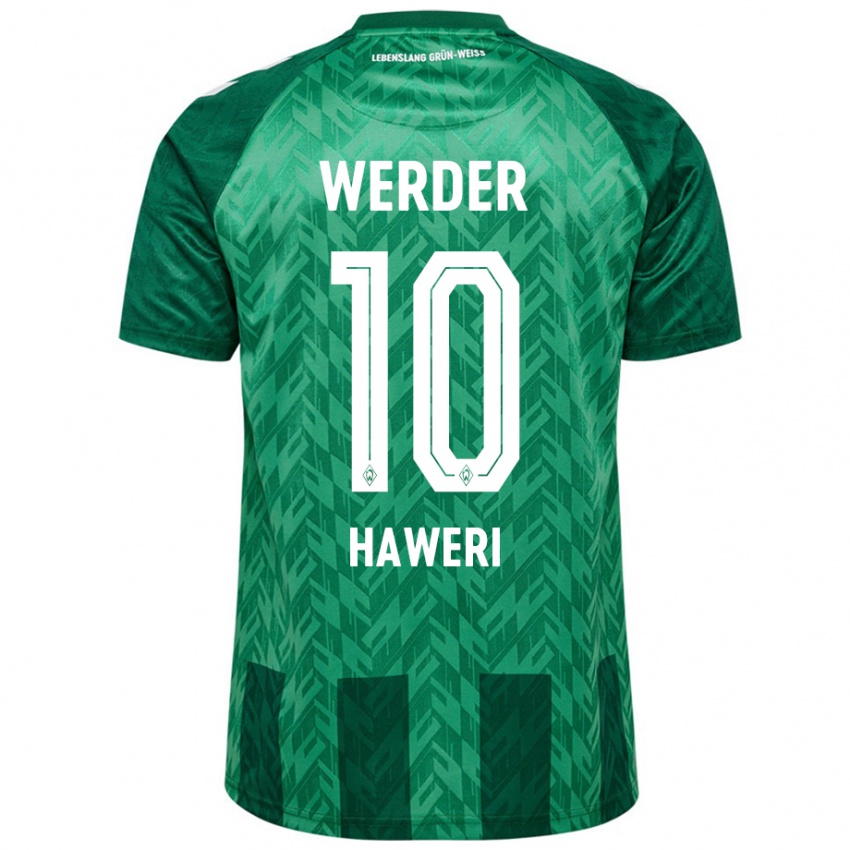 Gyermek Adrian Haweri #10 Zöld Hazai Jersey 2024/25 Mez Póló Ing