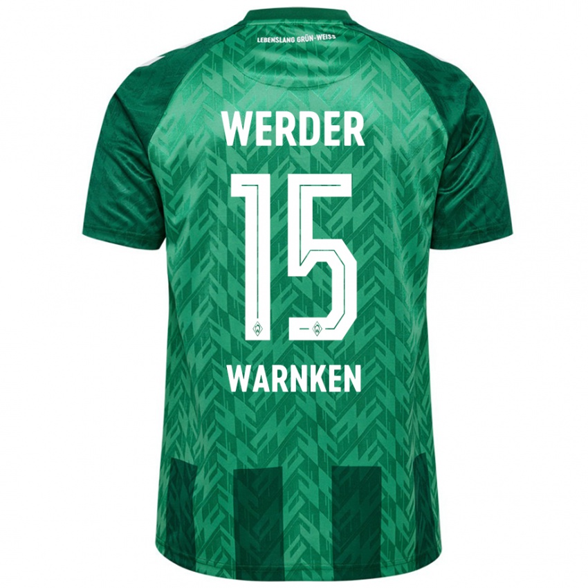 Gyermek Jannes Warnken #15 Zöld Hazai Jersey 2024/25 Mez Póló Ing