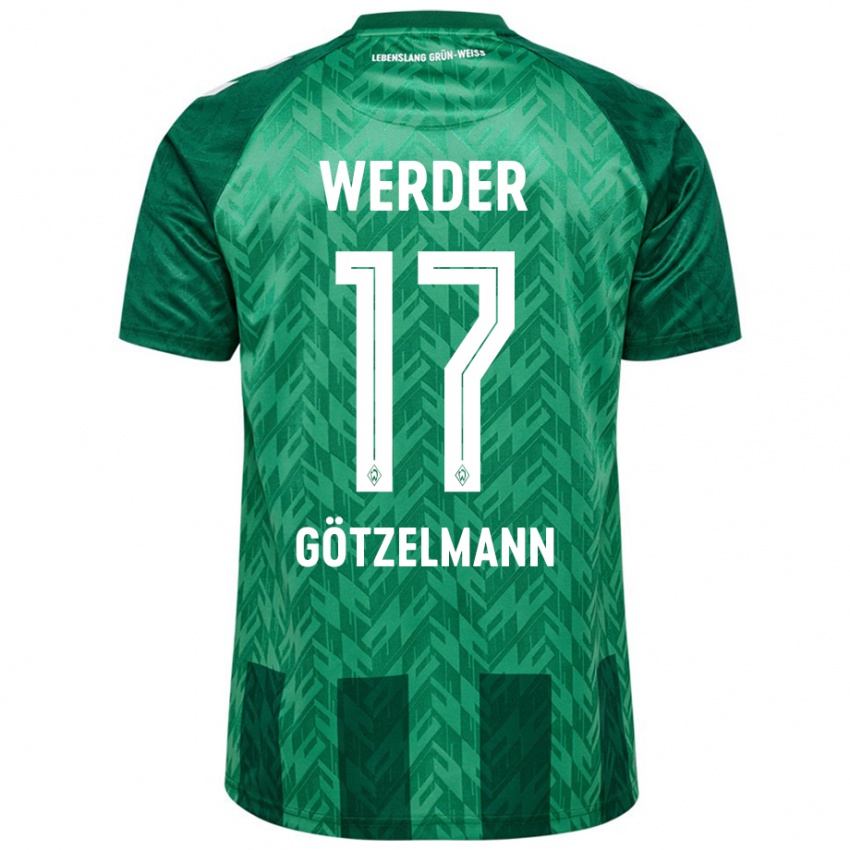 Gyermek Patrick Götzelmann #17 Zöld Hazai Jersey 2024/25 Mez Póló Ing