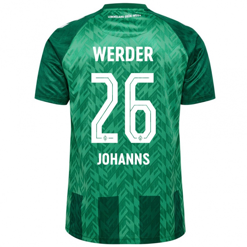 Gyermek Lennart Johanns #26 Zöld Hazai Jersey 2024/25 Mez Póló Ing