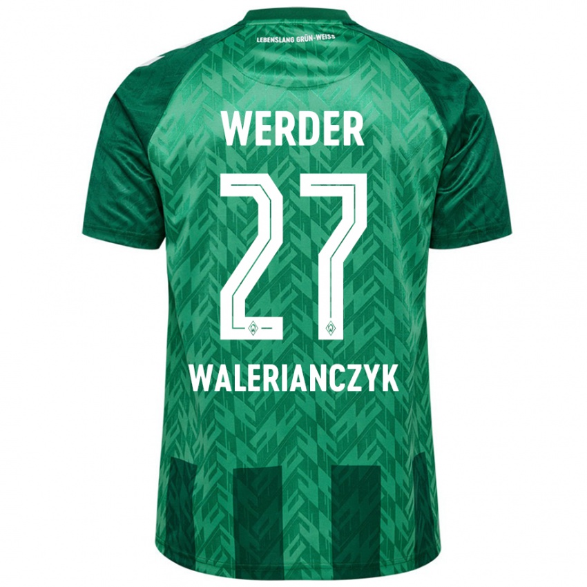 Gyermek Dennis Walerianczyk #27 Zöld Hazai Jersey 2024/25 Mez Póló Ing