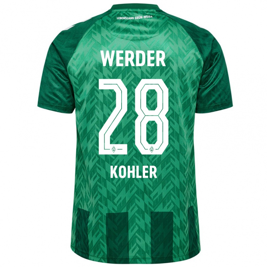 Gyermek Ethan Kohler #28 Zöld Hazai Jersey 2024/25 Mez Póló Ing