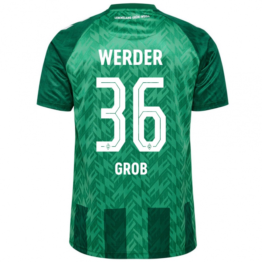 Gyermek Christian Groß #36 Zöld Hazai Jersey 2024/25 Mez Póló Ing