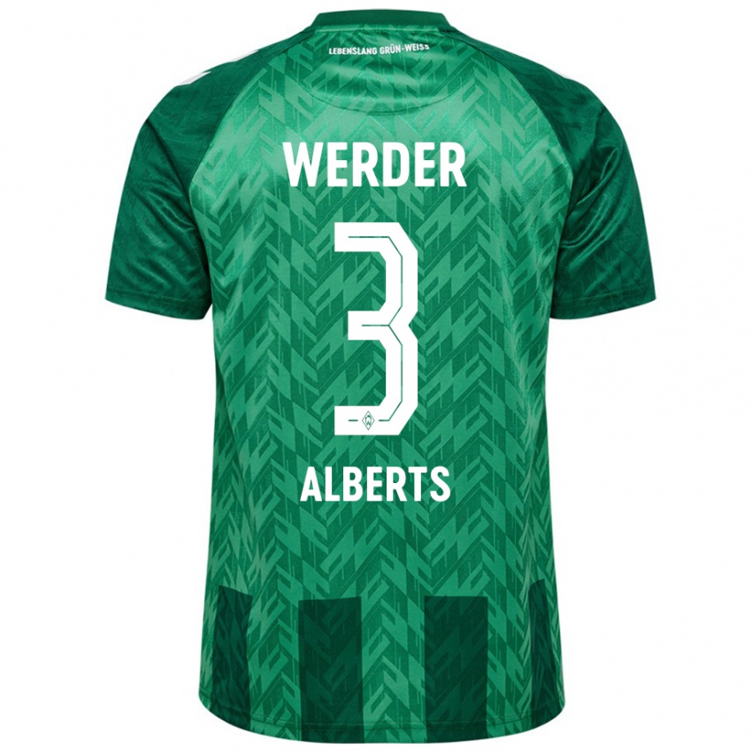 Gyermek Christopher Alberts #3 Zöld Hazai Jersey 2024/25 Mez Póló Ing