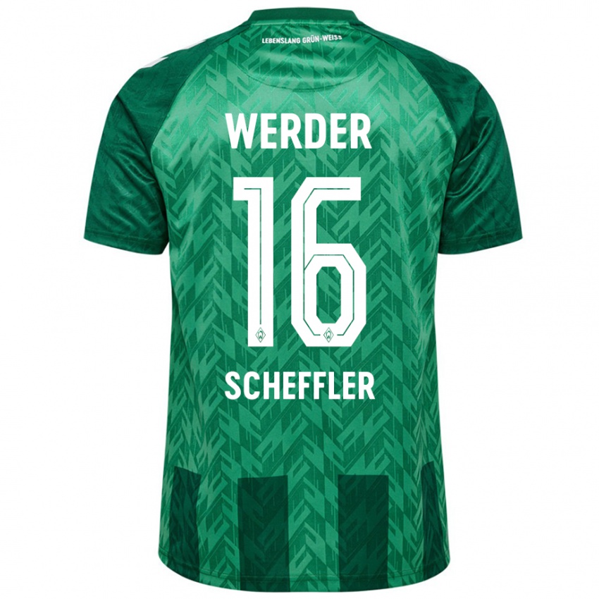 Gyermek Ian Scheffler #16 Zöld Hazai Jersey 2024/25 Mez Póló Ing