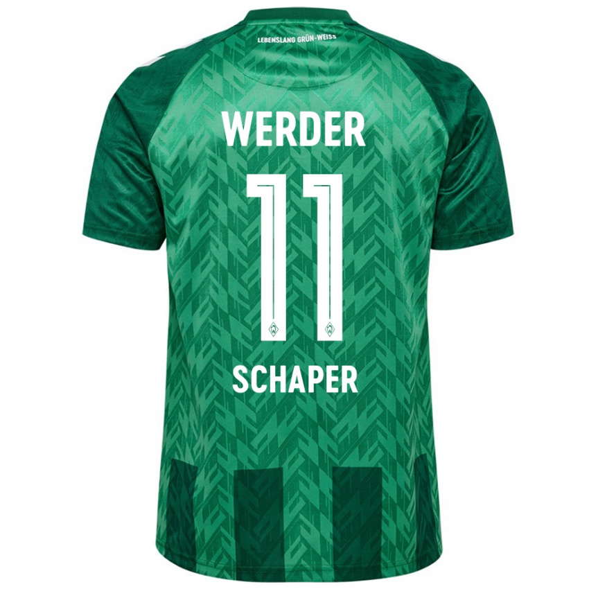 Gyermek Wilken Schaper #11 Zöld Hazai Jersey 2024/25 Mez Póló Ing