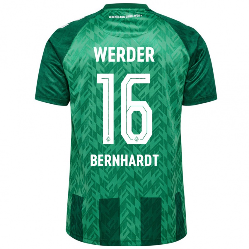 Gyermek Emilie Bernhardt #16 Zöld Hazai Jersey 2024/25 Mez Póló Ing