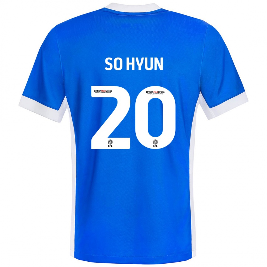 Gyermek Cho So-Hyun #20 Kék Fehér Hazai Jersey 2024/25 Mez Póló Ing