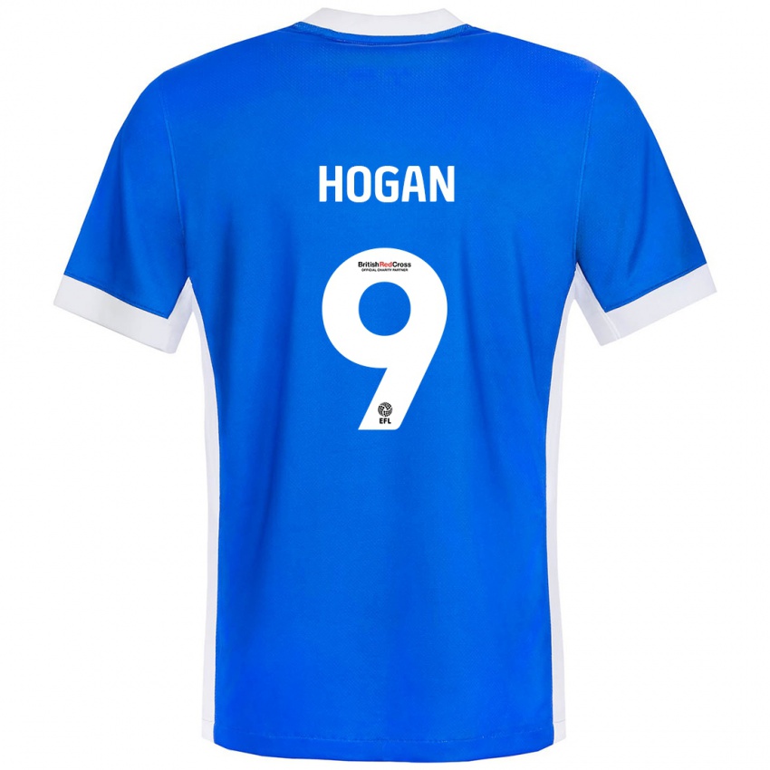 Gyermek Scott Hogan #9 Kék Fehér Hazai Jersey 2024/25 Mez Póló Ing