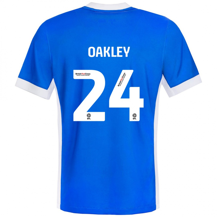 Gyermek Marcel Oakley #24 Kék Fehér Hazai Jersey 2024/25 Mez Póló Ing