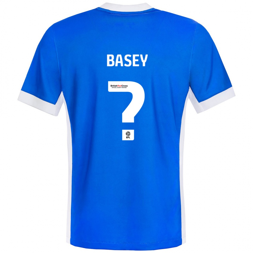 Gyermek Oliver Basey #0 Kék Fehér Hazai Jersey 2024/25 Mez Póló Ing