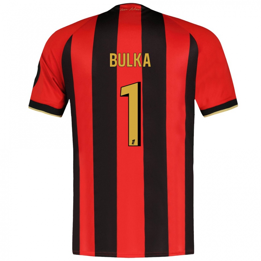 Gyermek Marcin Bulka #1 Piros Fekete Hazai Jersey 2024/25 Mez Póló Ing