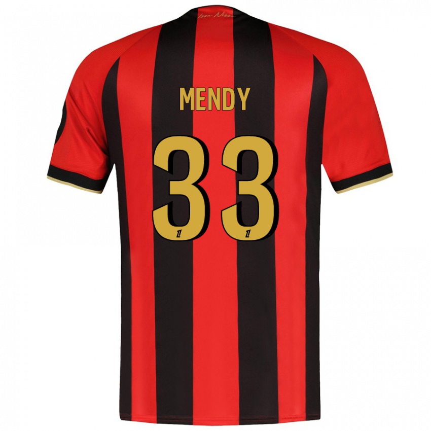 Gyermek Antoine Mendy #33 Piros Fekete Hazai Jersey 2024/25 Mez Póló Ing