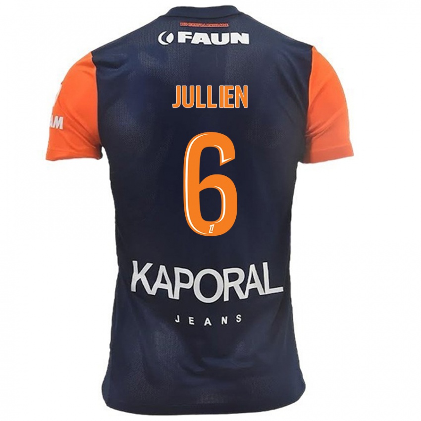 Gyermek Christopher Jullien #6 Sötétkék Narancs Hazai Jersey 2024/25 Mez Póló Ing