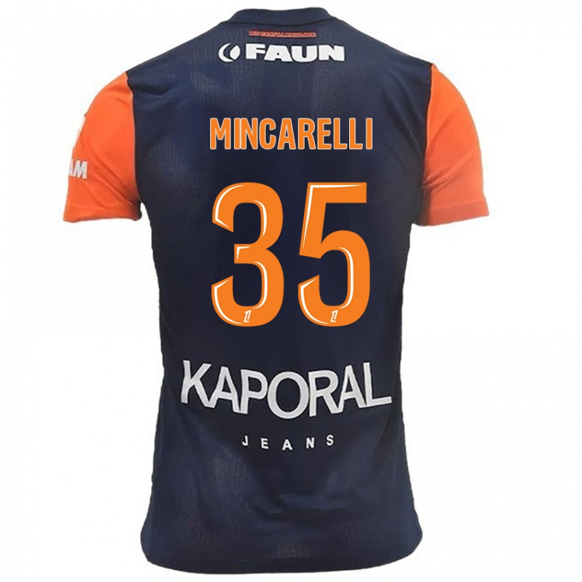 Gyermek Lucas Mincarelli #35 Sötétkék Narancs Hazai Jersey 2024/25 Mez Póló Ing