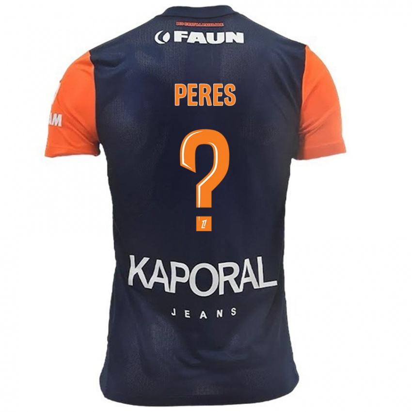 Gyermek Jules Peres #0 Sötétkék Narancs Hazai Jersey 2024/25 Mez Póló Ing