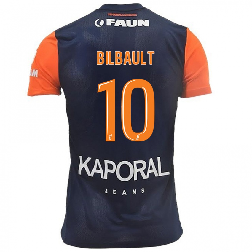 Gyermek Charlotte Bilbault #10 Sötétkék Narancs Hazai Jersey 2024/25 Mez Póló Ing