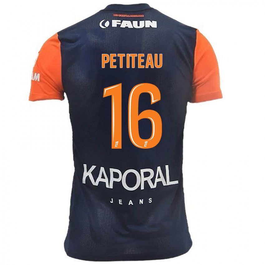 Gyermek Marie Petiteau #16 Sötétkék Narancs Hazai Jersey 2024/25 Mez Póló Ing