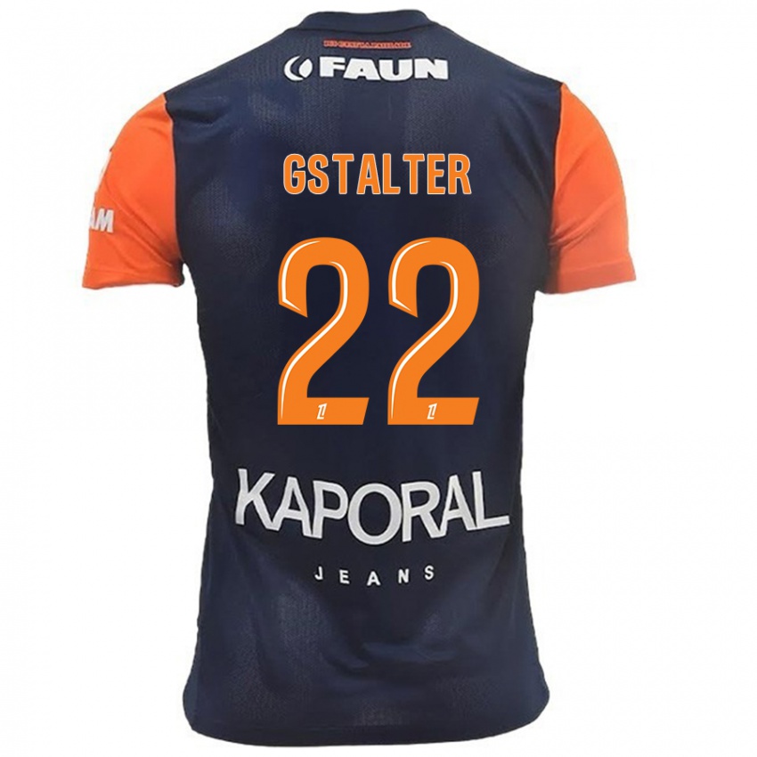 Gyermek Lola Gstalter #22 Sötétkék Narancs Hazai Jersey 2024/25 Mez Póló Ing