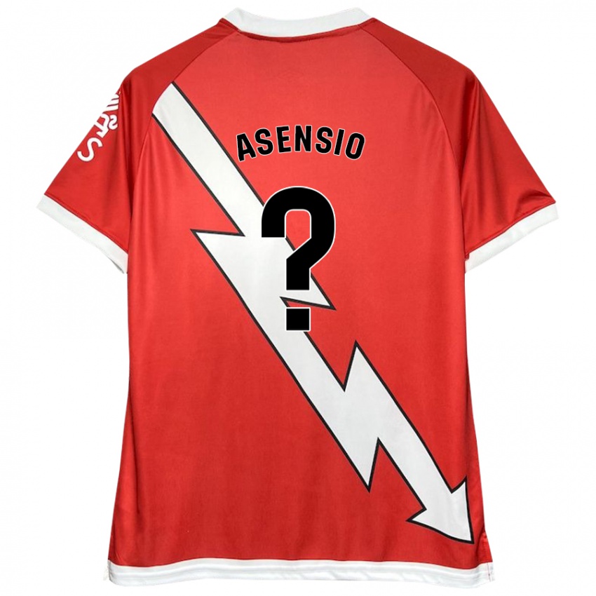 Gyermek Santi Asensio #0 Fehér Piros Hazai Jersey 2024/25 Mez Póló Ing