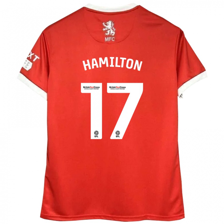 Gyermek Micah Hamilton #17 Piros Fehér Hazai Jersey 2024/25 Mez Póló Ing