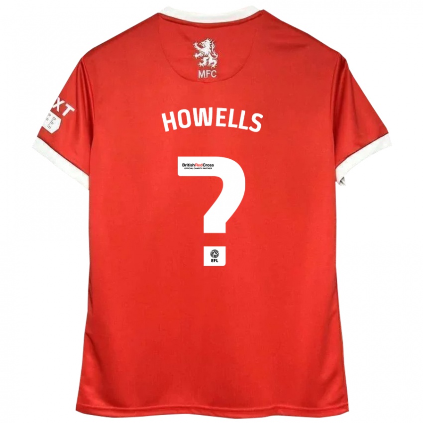 Gyermek Max Howells #0 Piros Fehér Hazai Jersey 2024/25 Mez Póló Ing