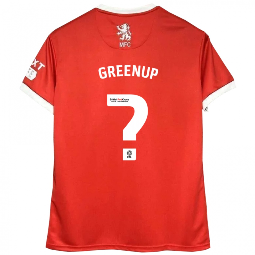 Gyermek Isaac Greenup #0 Piros Fehér Hazai Jersey 2024/25 Mez Póló Ing