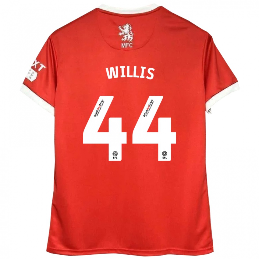 Gyermek Pharrell Willis #44 Piros Fehér Hazai Jersey 2024/25 Mez Póló Ing