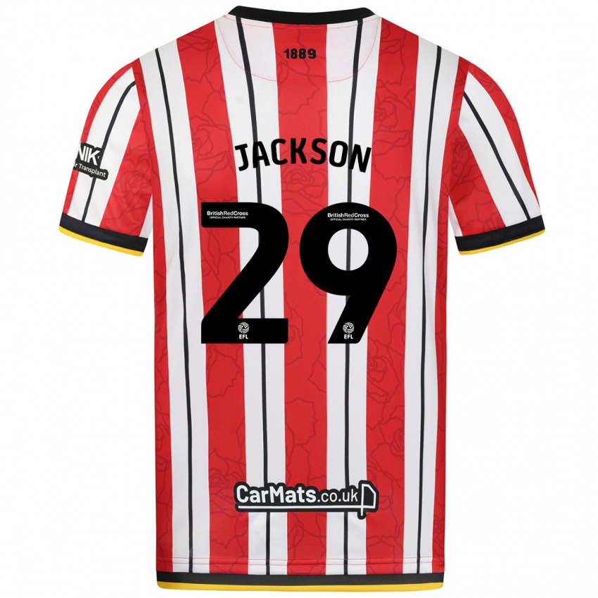 Gyermek Fallon Olivia Connolly-Jackson #29 Piros Fehér Csíkok Hazai Jersey 2024/25 Mez Póló Ing