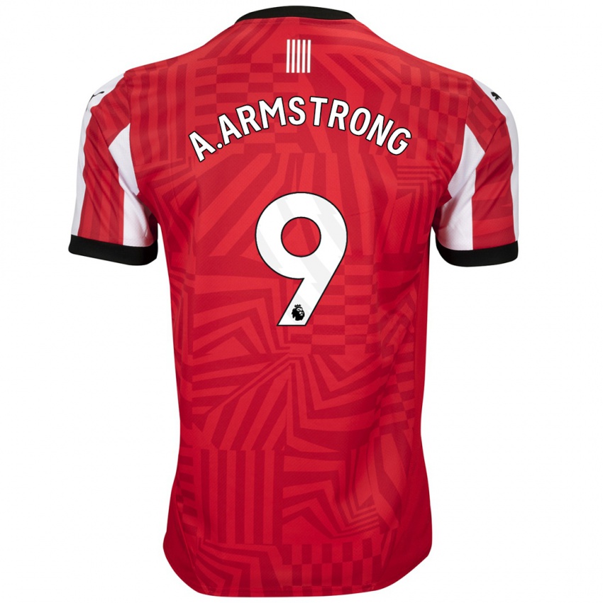 Gyermek Adam Armstrong #9 Piros Fehér Hazai Jersey 2024/25 Mez Póló Ing