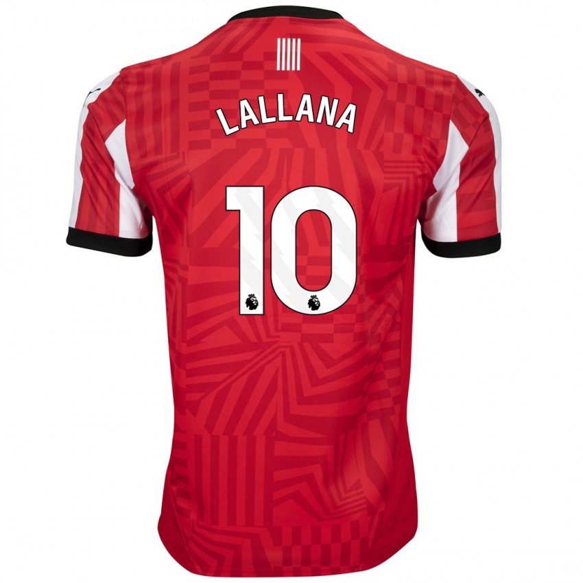 Gyermek Adam Lallana #10 Piros Fehér Hazai Jersey 2024/25 Mez Póló Ing